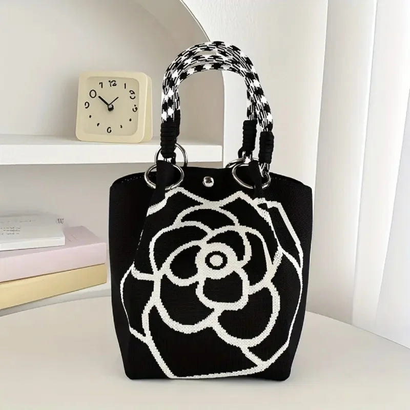 Flora Knit Tote Bag