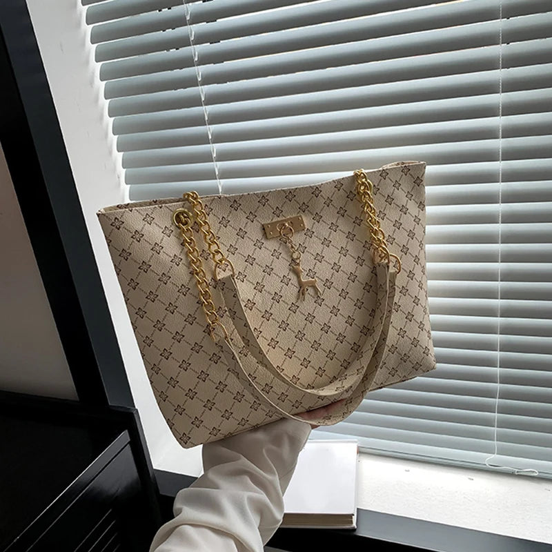 Harper Luxe Plaid Tote Bag