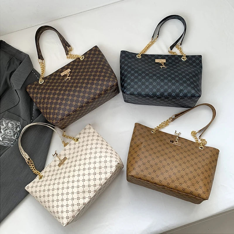 Harper Luxe Plaid Tote Bag