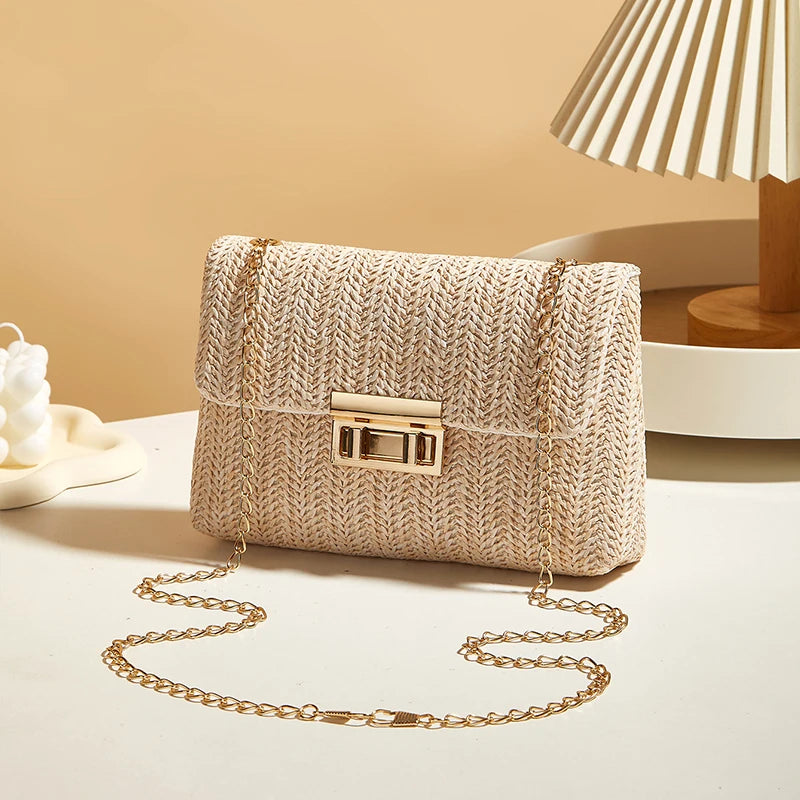 Isla Woven Chain Shoulder Bag