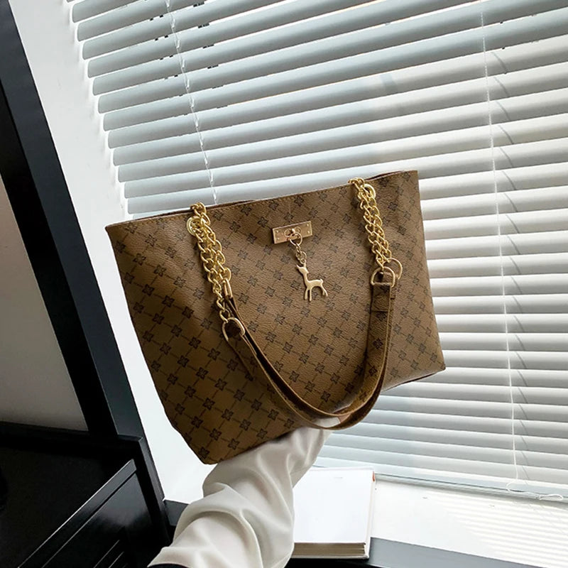 Harper Luxe Plaid Tote Bag