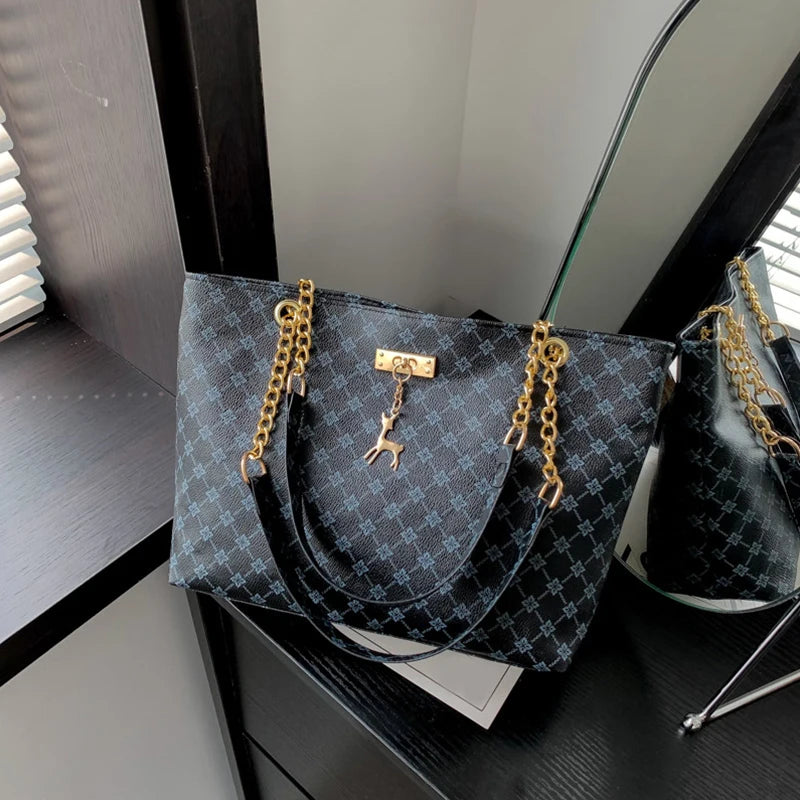 Harper Luxe Plaid Tote Bag