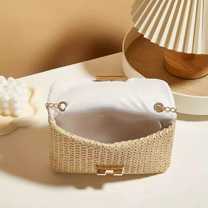 Isla Woven Chain Shoulder Bag