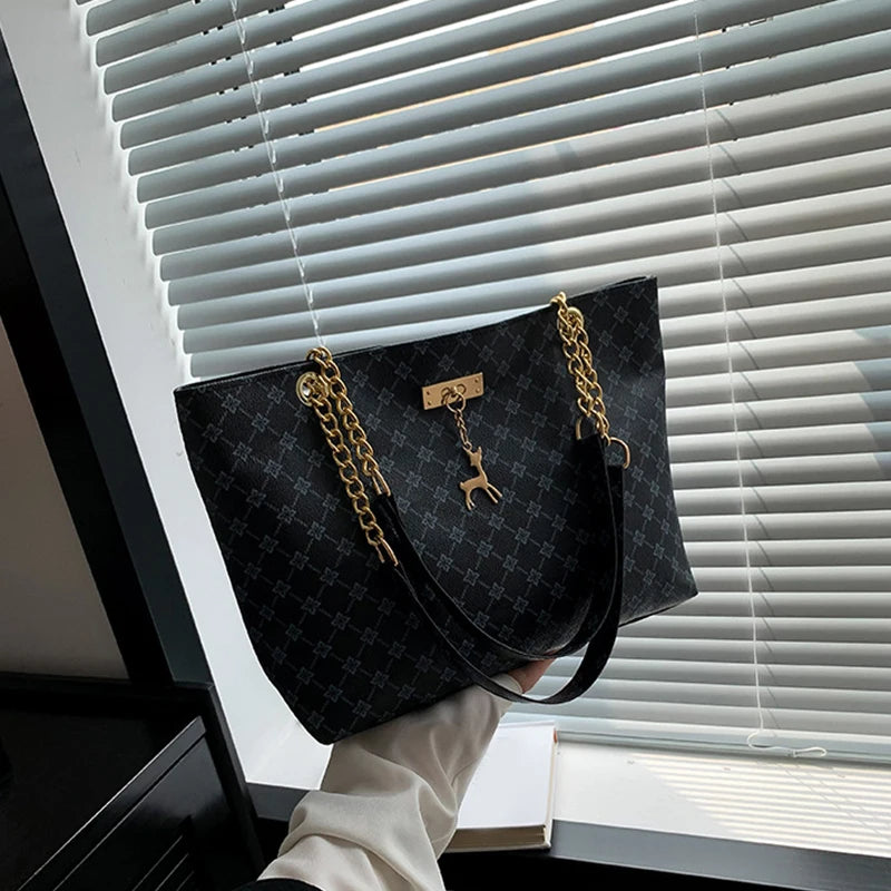 Harper Luxe Plaid Tote Bag