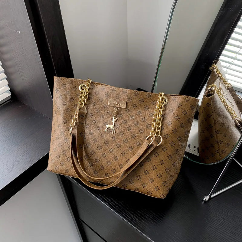 Harper Luxe Plaid Tote Bag