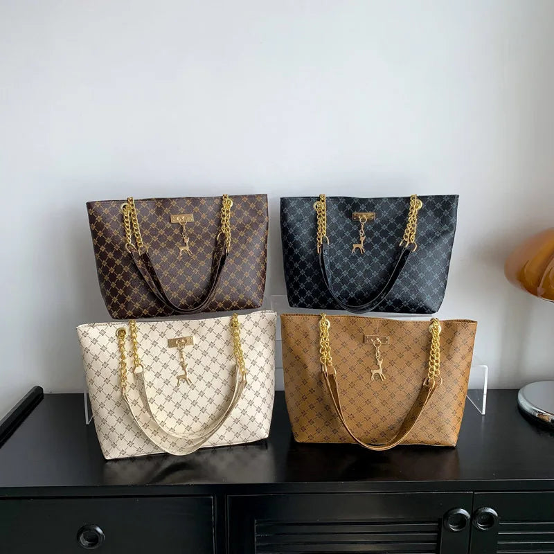 Harper Luxe Plaid Tote Bag