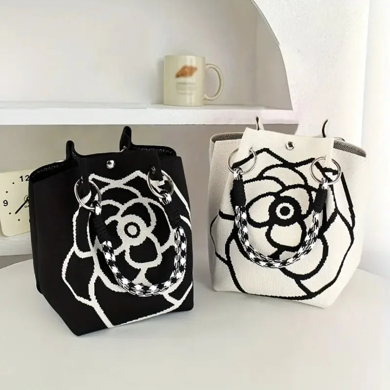 Flora Knit Tote Bag