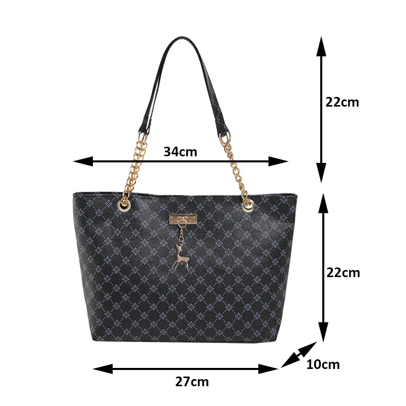 Harper Luxe Plaid Tote Bag