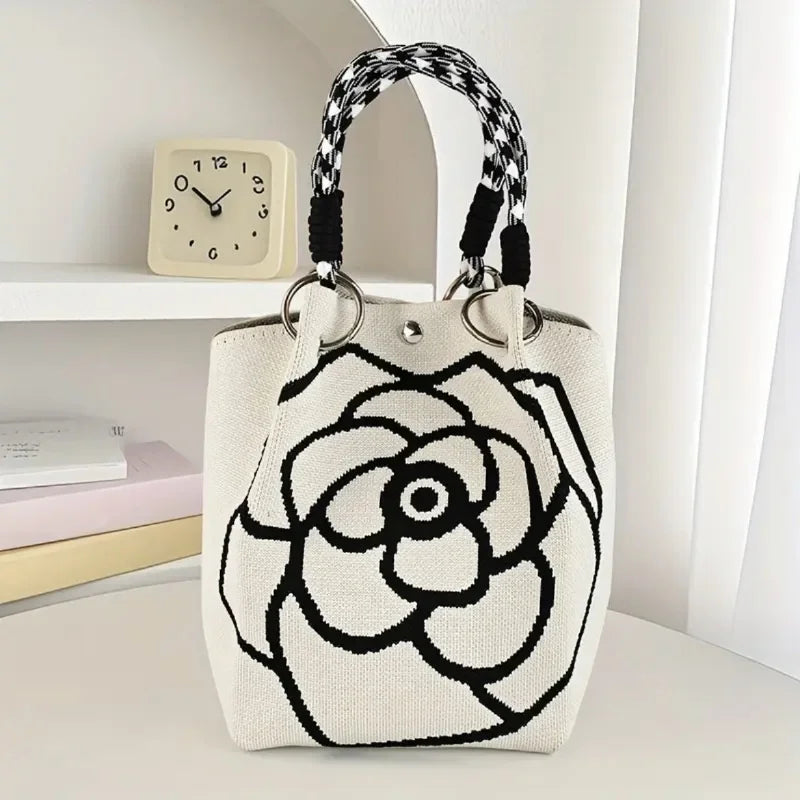 Flora Knit Tote Bag