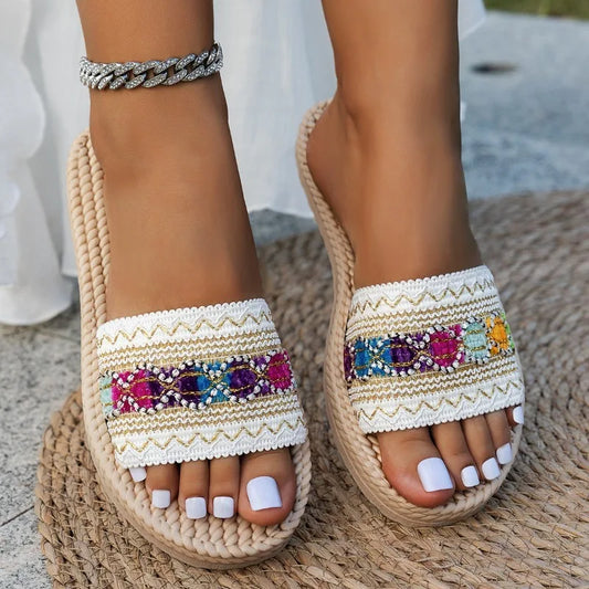 Sienna Tassel Slides