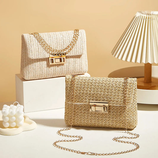 Isla Woven Chain Shoulder Bag