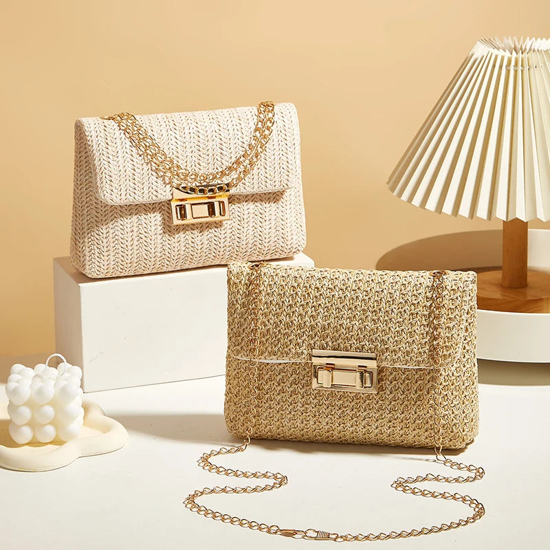 Isla Woven Chain Shoulder Bag