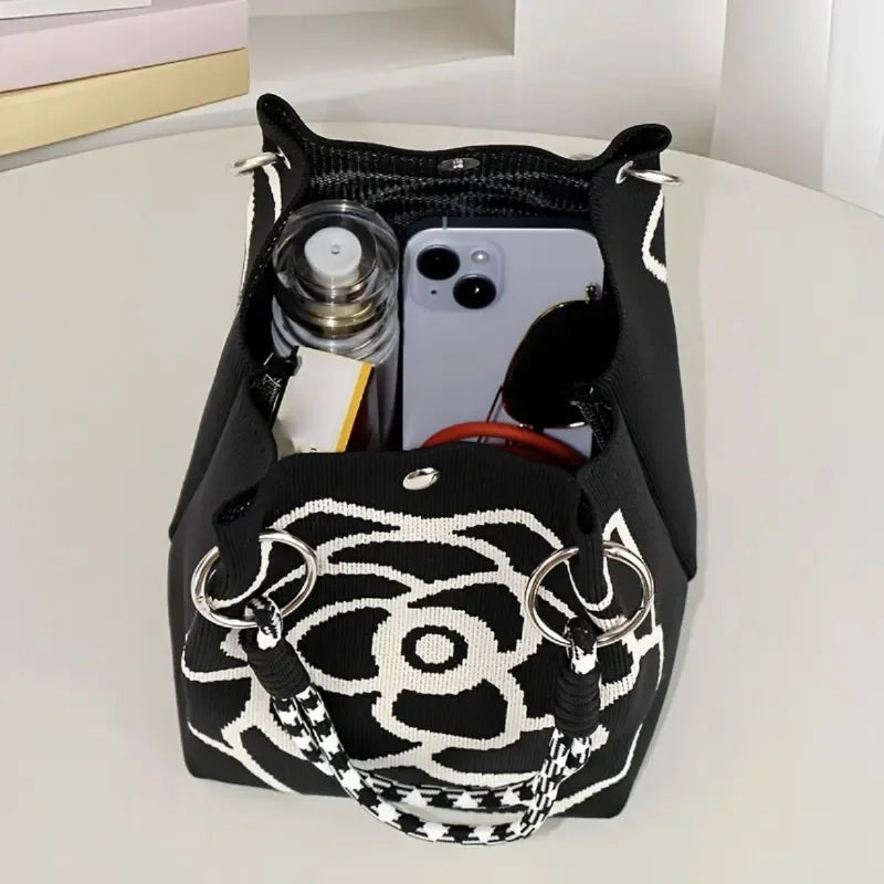 Flora Knit Tote Bag