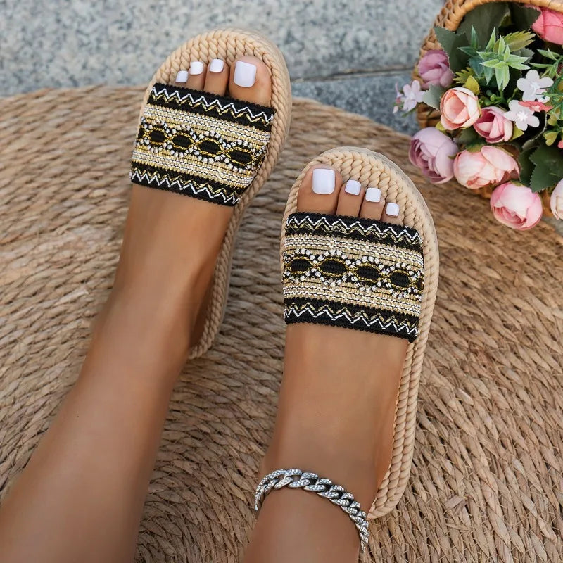 Sienna Tassel Slides
